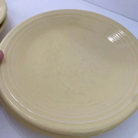 Fiestaware Yellow 5 Piece Place Setting Fiesta Retired Pale Yellow Dish Set - Picture 6 of 11
